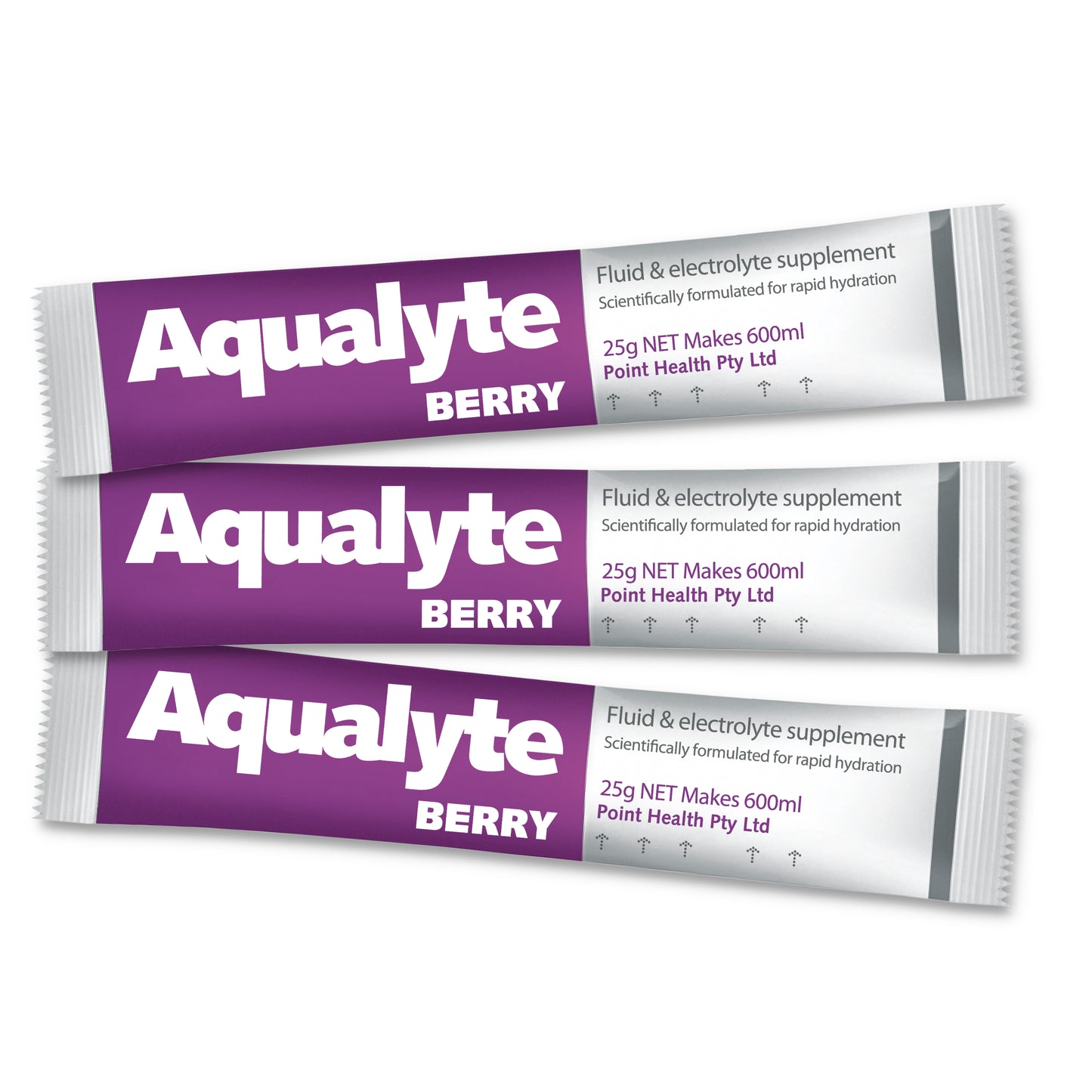 25g Aqualyte hydration sachets for 600ml drink bottles