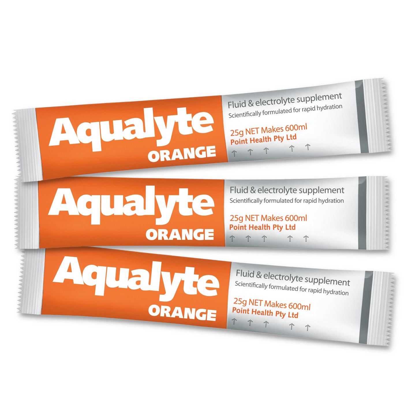 25g Aqualyte hydration sachets for 600ml drink bottles