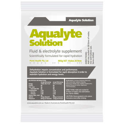 800g Aqualyte hydration sachets for 20 litre drink dispenser