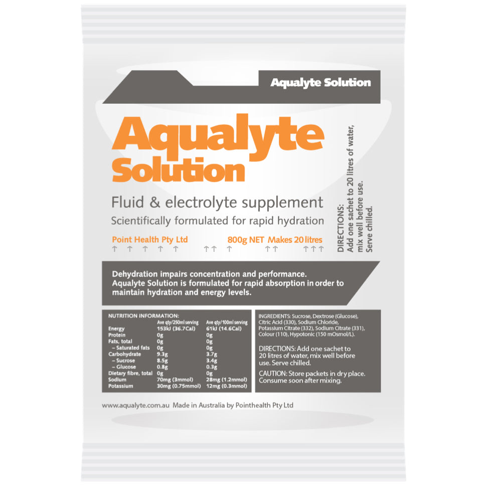 800g Aqualyte hydration sachets for 20 litre drink dispenser